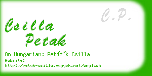 csilla petak business card